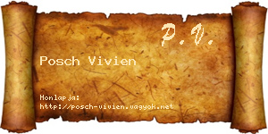 Posch Vivien névjegykártya